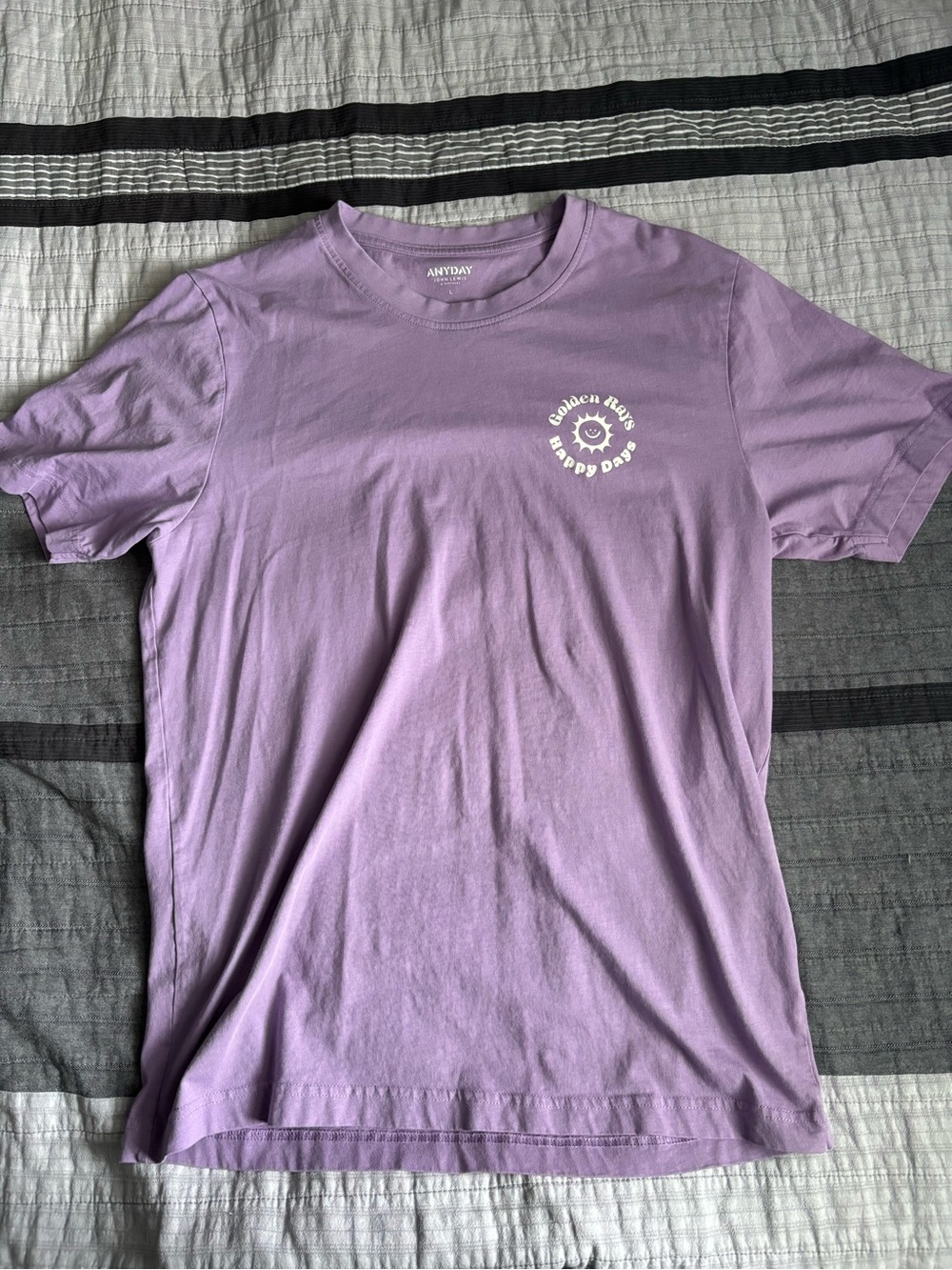 Anyday Men's Lavender Graphic Short Sleeve Tee
